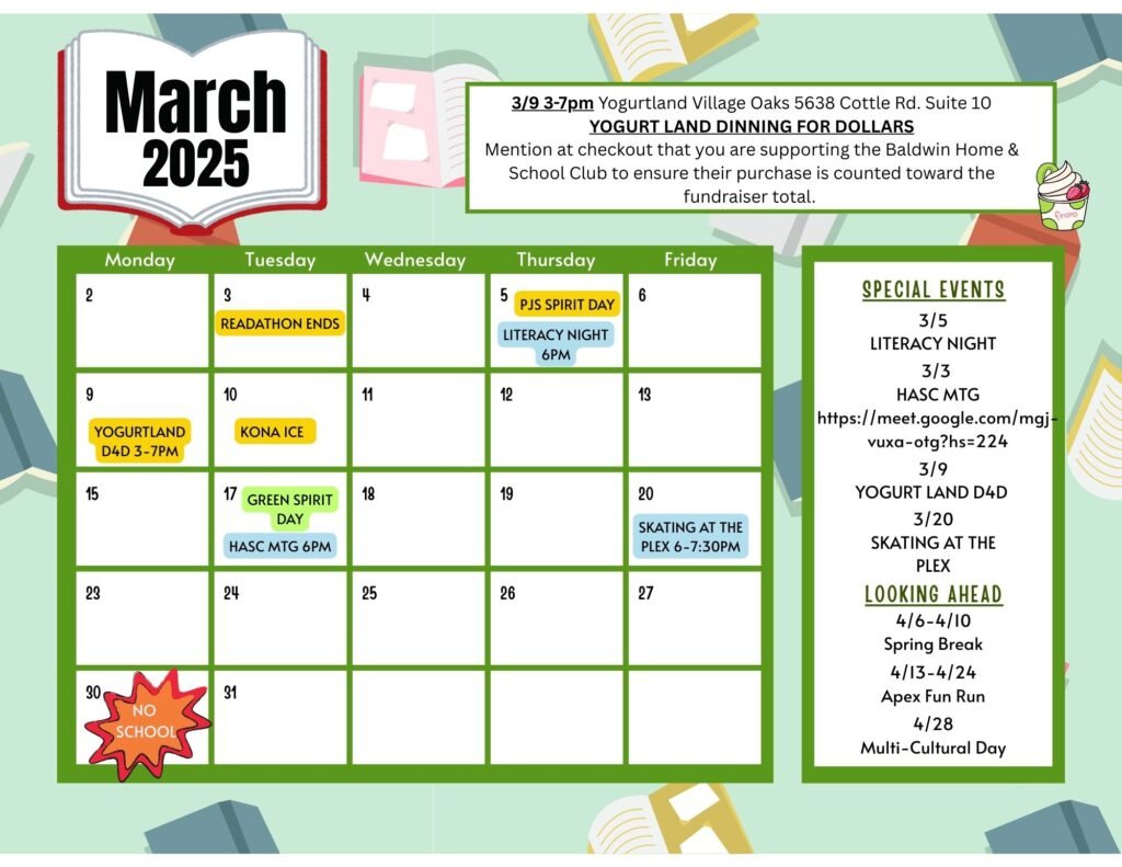 March 2026 Event Calendar